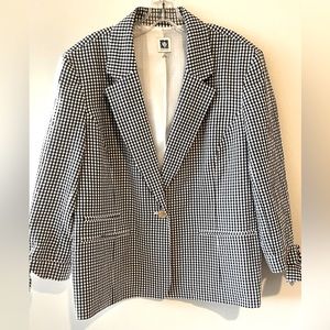 Anne Klein Seersucker Check Jacket - XL 🏁
